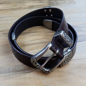 🔹️Vintage Brighton Brown Genuine Leather Belt Large